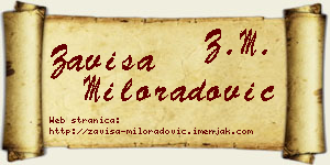 Zaviša Miloradović vizit kartica